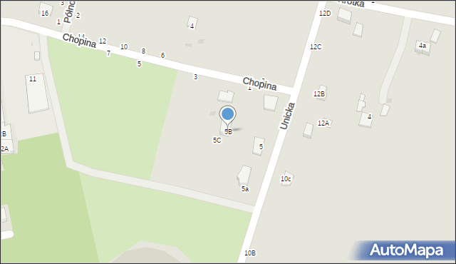 Rejowiec Fabryczny, Unicka, 5B, mapa Rejowiec Fabryczny