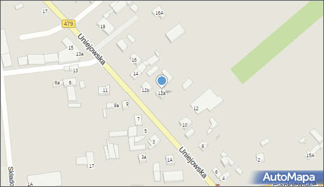 Sieradz, Uniejowska, 12a, mapa Sieradz