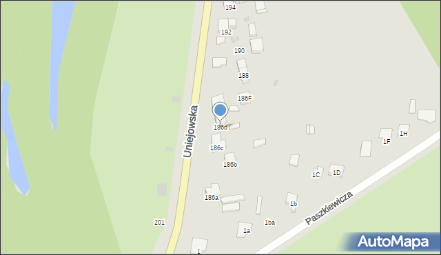 Sieradz, Uniejowska, 186d, mapa Sieradz