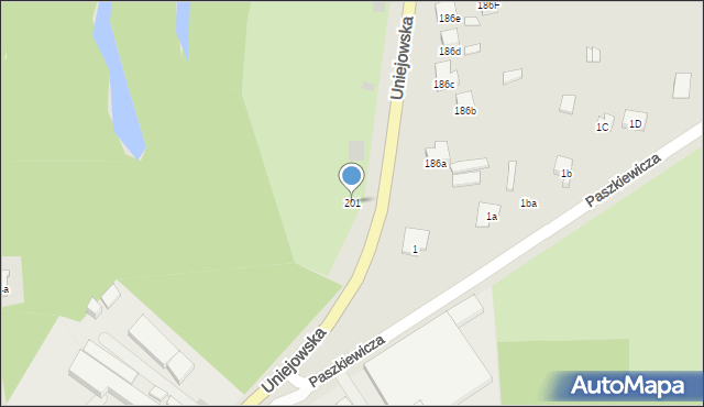 Sieradz, Uniejowska, 201, mapa Sieradz