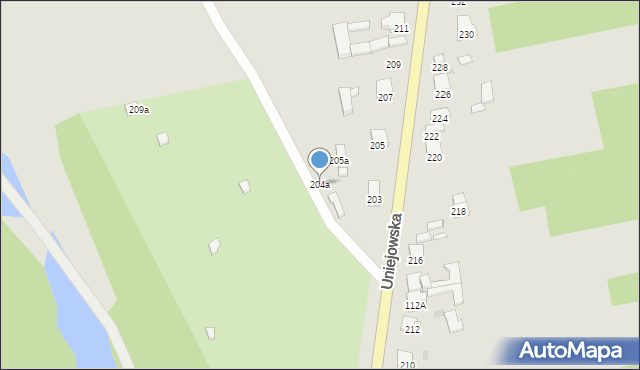 Sieradz, Uniejowska, 204a, mapa Sieradz