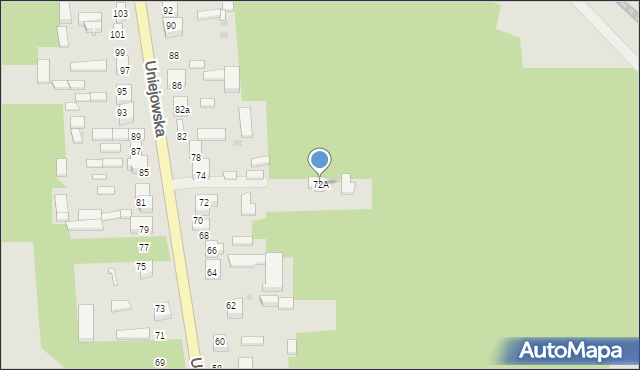Sieradz, Uniejowska, 72A, mapa Sieradz