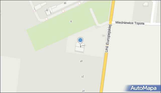 Skierniewice, Unii Europejskiej, 8, mapa Skierniewic