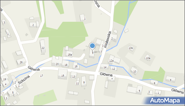 Sokołowsko, Unisławska, 3, mapa Sokołowsko