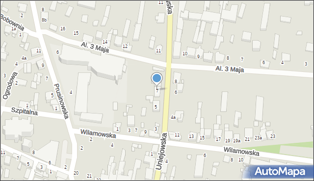 Szadek, Uniejowska, 7, mapa Szadek