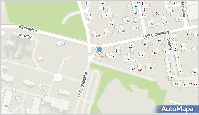 Szczecin, Unii Lubelskiej, 14ba, mapa Szczecina