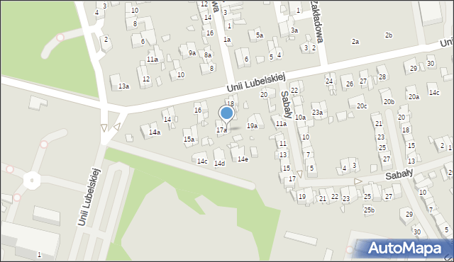 Szczecin, Unii Lubelskiej, 17b, mapa Szczecina