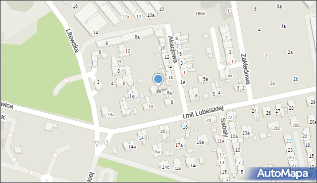 Szczecin, Unii Lubelskiej, 9a, mapa Szczecina