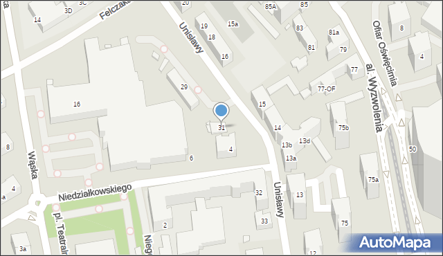 Szczecin, Unisławy, 31, mapa Szczecina