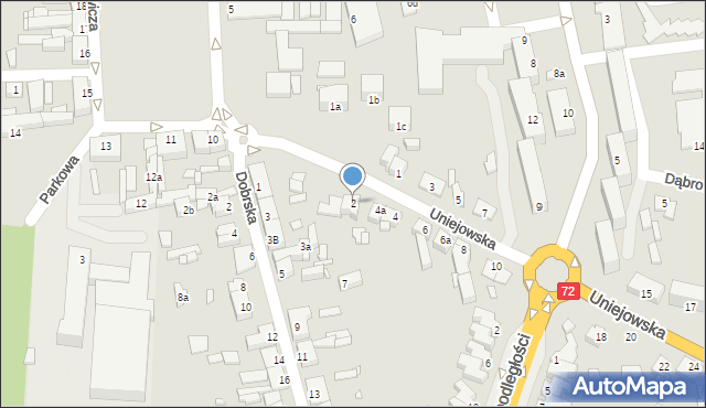 Turek, Uniejowska, 2, mapa Turka