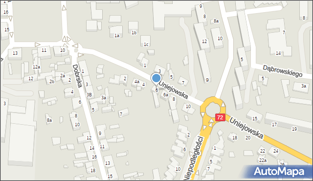 Turek, Uniejowska, 6, mapa Turka