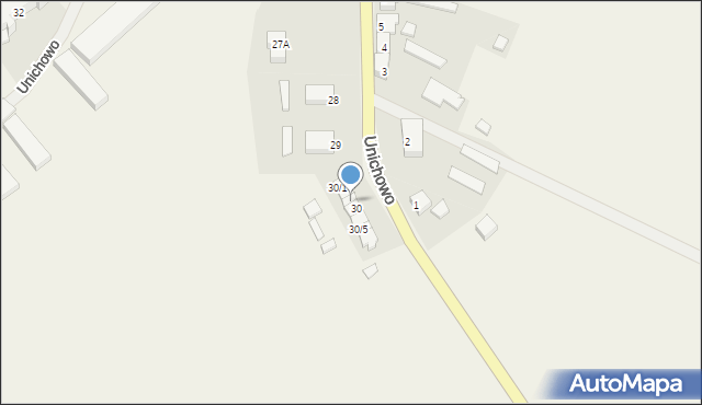 Unichowo, Unichowo, 30/2, mapa Unichowo