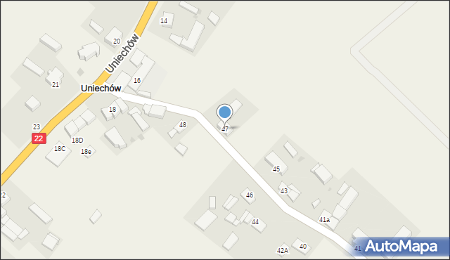Uniechów, Uniechów, 47, mapa Uniechów