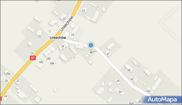 Uniechów, Uniechów, 48, mapa Uniechów