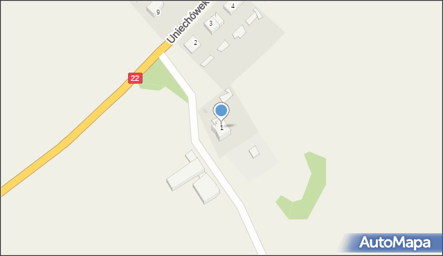 Uniechówek, Uniechówek, 1, mapa Uniechówek
