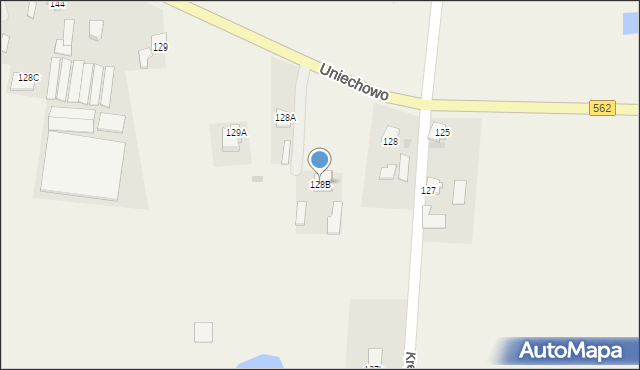 Uniechowo, Uniechowo, 128B, mapa Uniechowo