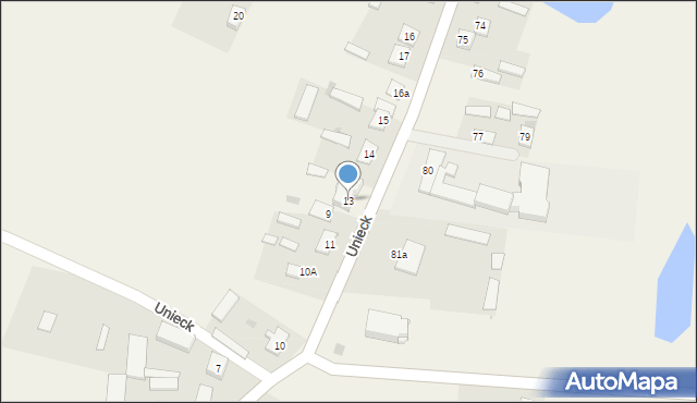 Unieck, Unieck, 13, mapa Unieck