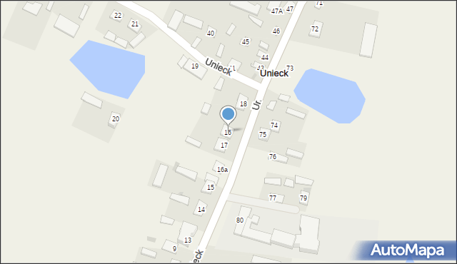 Unieck, Unieck, 16, mapa Unieck