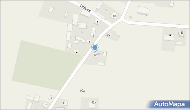 Unieck, Unieck, 90, mapa Unieck