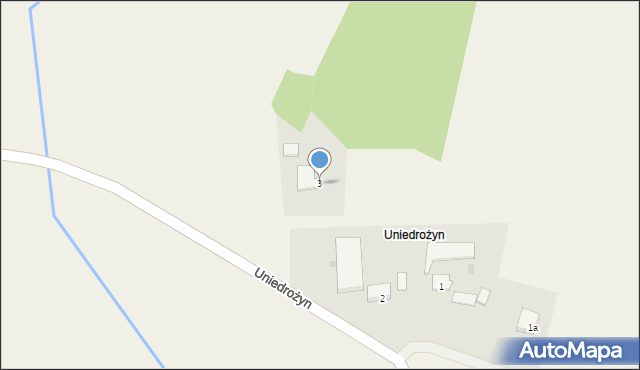 Uniedrożyn, Uniedrożyn, 3, mapa Uniedrożyn