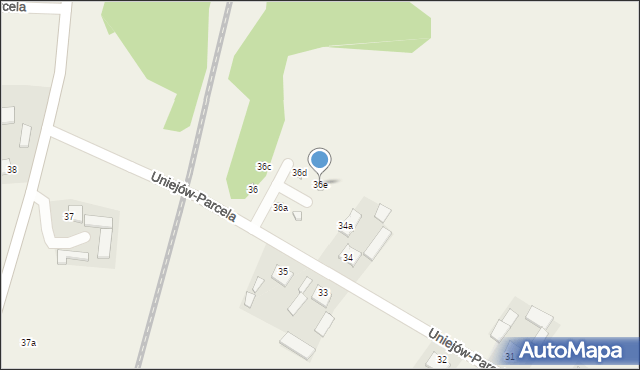 Uniejów-Parcela, Uniejów-Parcela, 36e, mapa Uniejów-Parcela