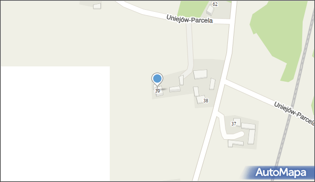 Uniejów-Parcela, Uniejów-Parcela, 39, mapa Uniejów-Parcela