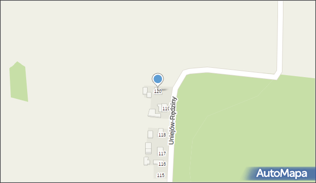 Uniejów-Rędziny, Uniejów-Rędziny, 120, mapa Uniejów-Rędziny