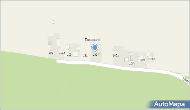 Uniejów-Rędziny, Uniejów-Rędziny, 132, mapa Uniejów-Rędziny
