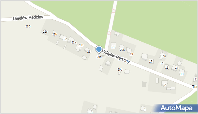 Uniejów-Rędziny, Uniejów-Rędziny, 26a, mapa Uniejów-Rędziny