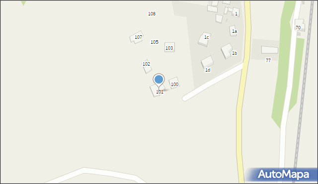 Uniemyśl, Uniemyśl, 101, mapa Uniemyśl