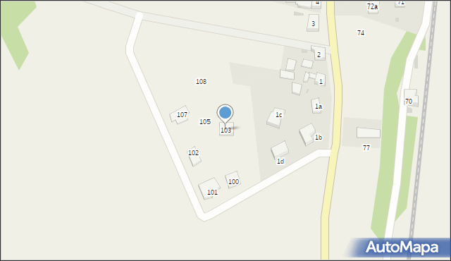 Uniemyśl, Uniemyśl, 103, mapa Uniemyśl