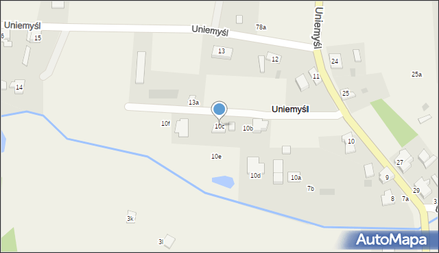 Uniemyśl, Uniemyśl, 10c, mapa Uniemyśl