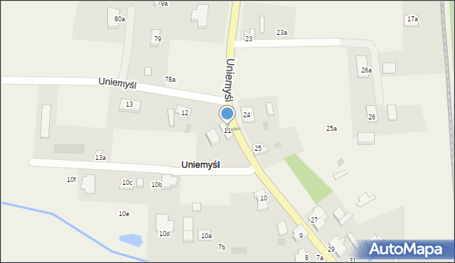 Uniemyśl, Uniemyśl, 11, mapa Uniemyśl