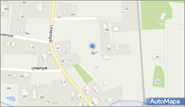 Uniemyśl, Uniemyśl, 25a, mapa Uniemyśl