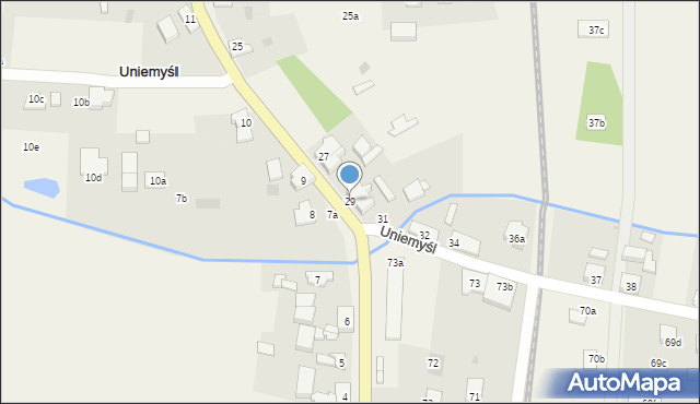 Uniemyśl, Uniemyśl, 29, mapa Uniemyśl