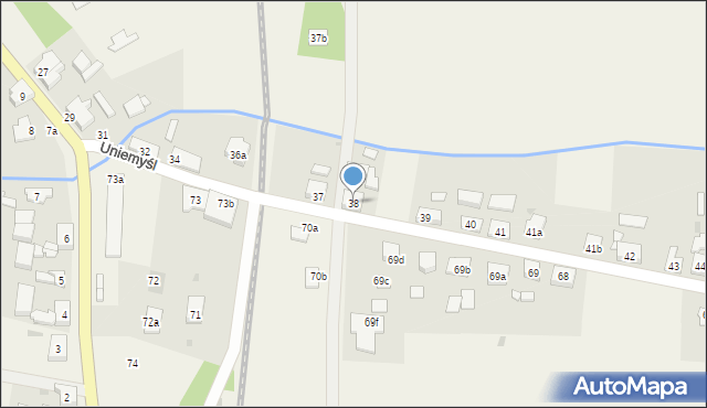 Uniemyśl, Uniemyśl, 38, mapa Uniemyśl