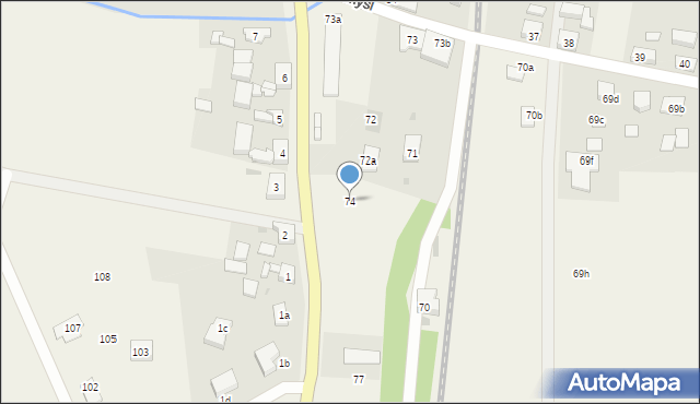 Uniemyśl, Uniemyśl, 74, mapa Uniemyśl