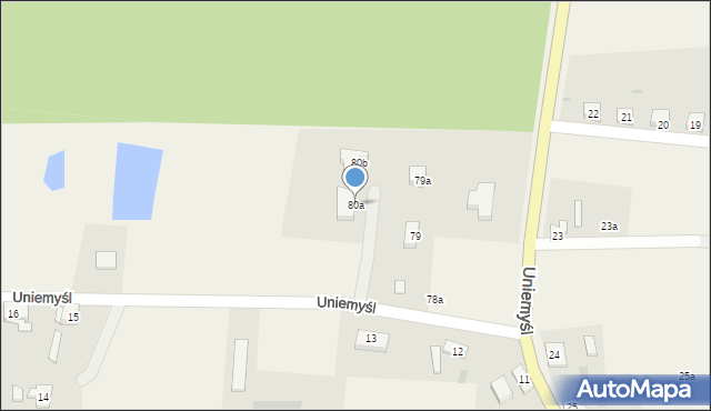 Uniemyśl, Uniemyśl, 80a, mapa Uniemyśl