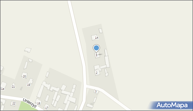 Unierzyż, Unierzyż, 1, mapa Unierzyż
