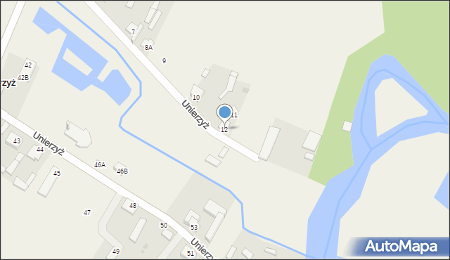 Unierzyż, Unierzyż, 12, mapa Unierzyż