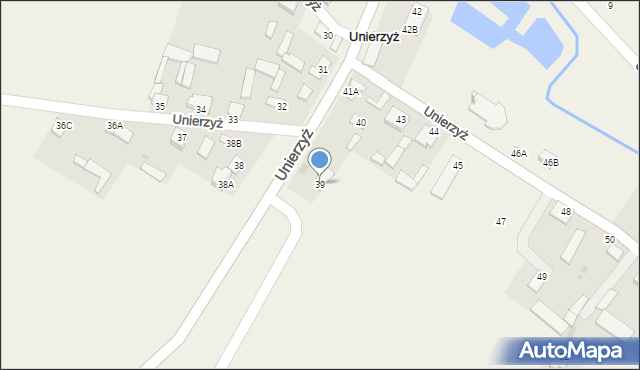 Unierzyż, Unierzyż, 39, mapa Unierzyż