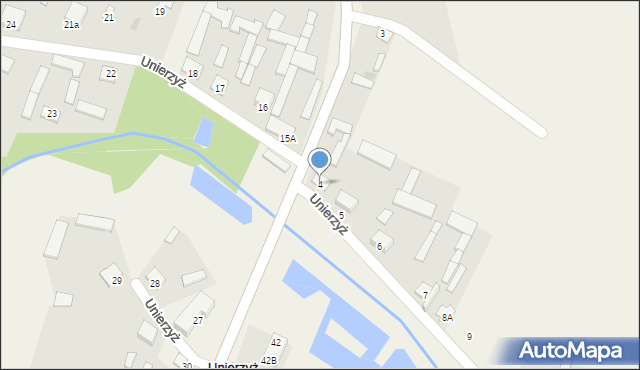Unierzyż, Unierzyż, 4, mapa Unierzyż