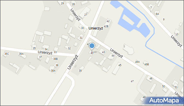 Unierzyż, Unierzyż, 40, mapa Unierzyż