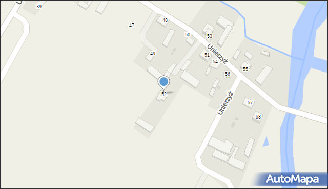 Unierzyż, Unierzyż, 52, mapa Unierzyż