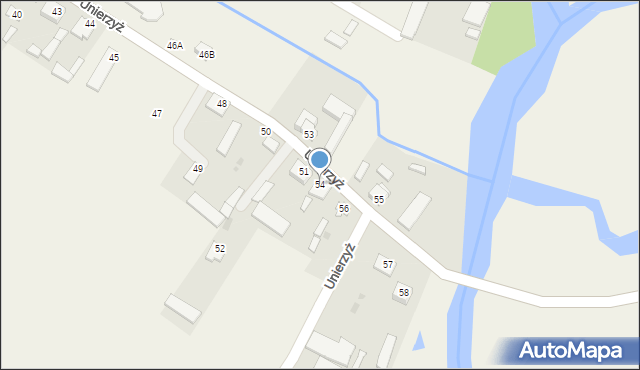 Unierzyż, Unierzyż, 54, mapa Unierzyż