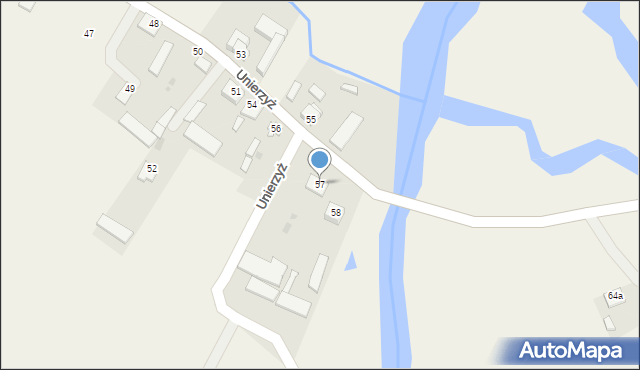 Unierzyż, Unierzyż, 57, mapa Unierzyż