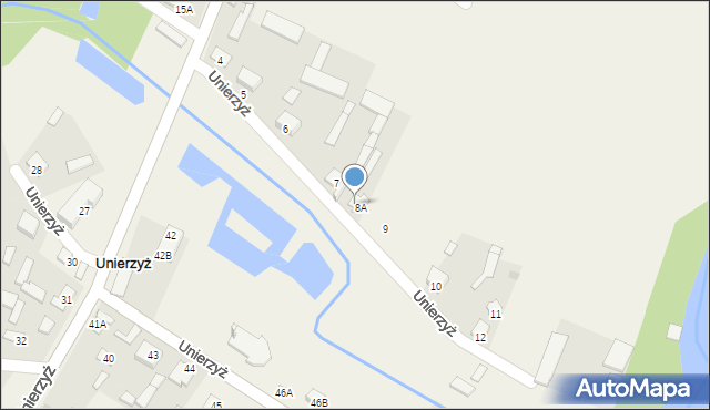 Unierzyż, Unierzyż, 8B, mapa Unierzyż