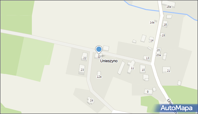 Unieszyno, Unieszyno, 12, mapa Unieszyno