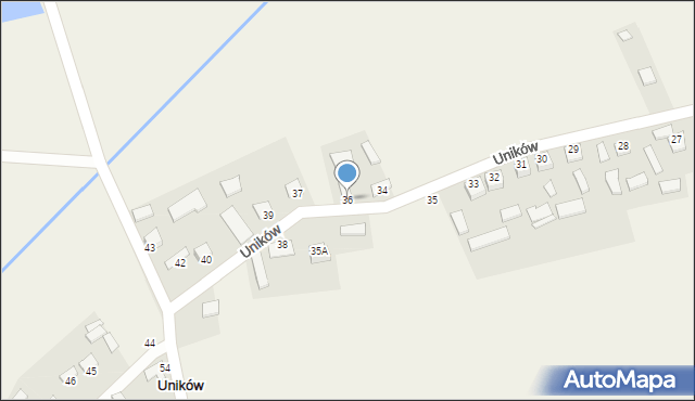 Uników, Uników, 36, mapa Uników