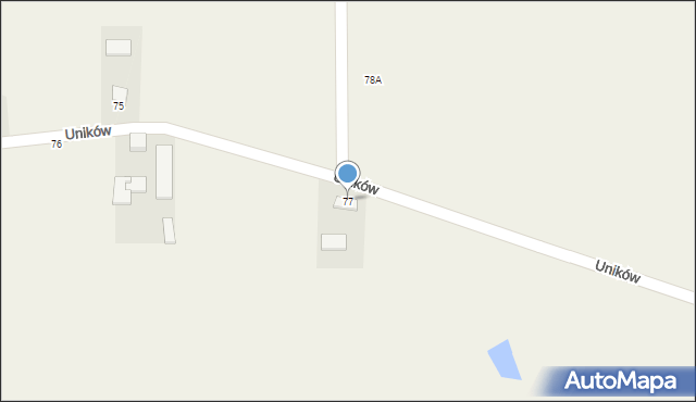 Uników, Uników, 77, mapa Uników